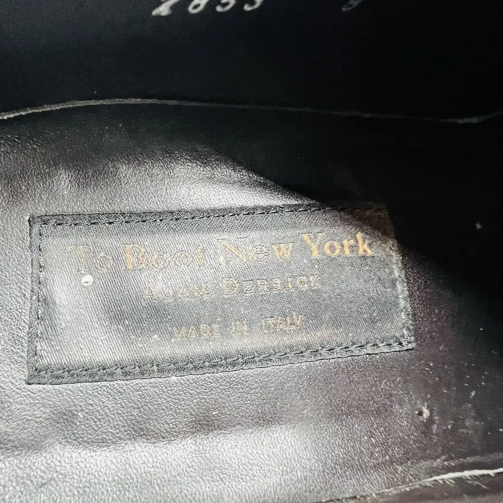To Boot New York Shoes Mens 8 Brown Leather Derby Oxford Dress Almond Toe Office
